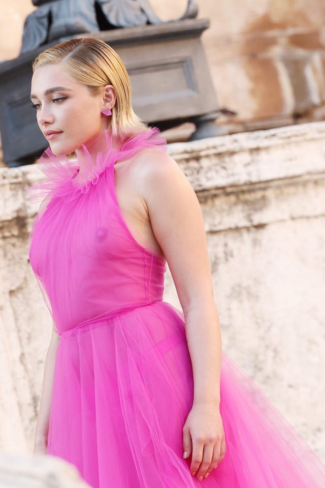 Florence Pugh Puts Her Underwear on Display in a Sheer Sequin Skirt