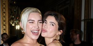 florence pugh and kylie jenner attend the valentino haute couture springsummer 2024 show as part of paris fashion week on january 24, 2024 in paris, france photo by pascal le segretaingetty images