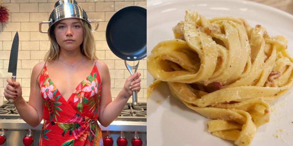 Florence Pugh And Zach Braff Made Pasta From Scratch Together