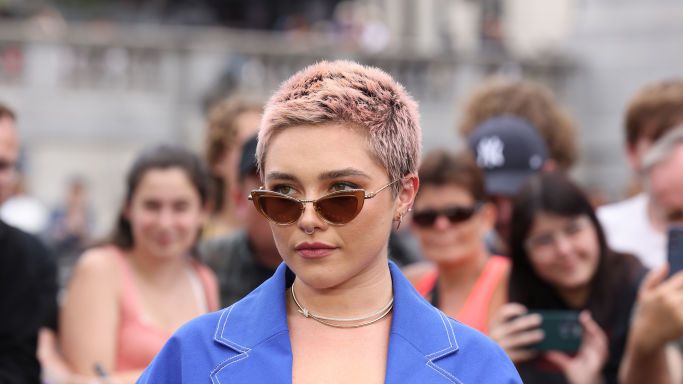 preview for Florence Pugh unveils buzzcut at Met Gala 2023