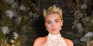 florence pugh see through white lace dress