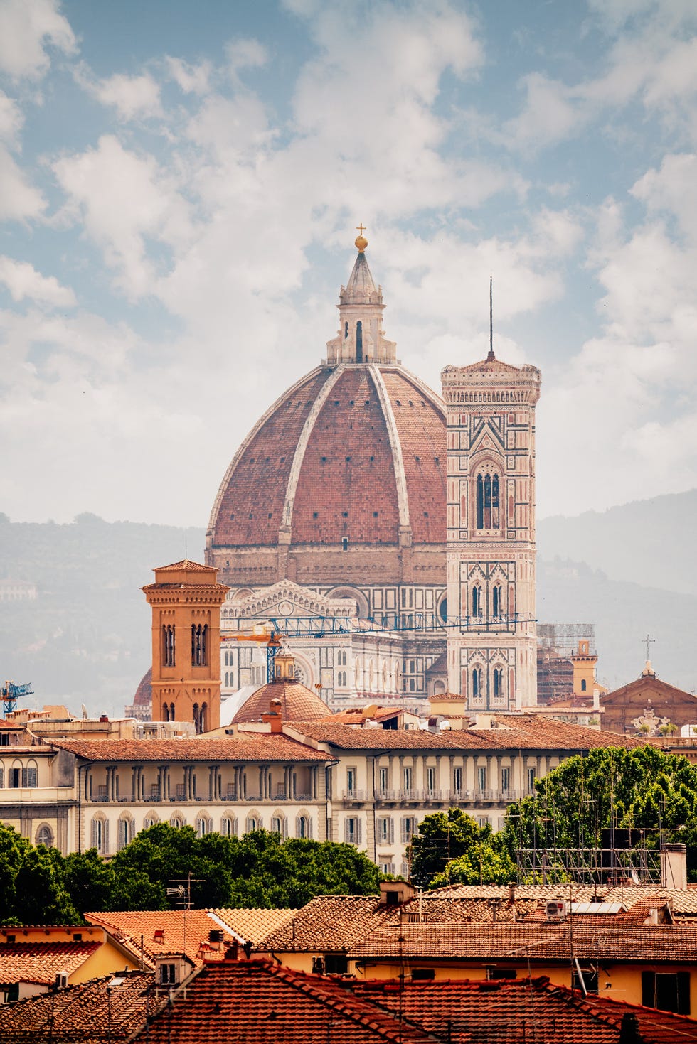 florence, tuscany, italy santa maria del fiore duomo cathedral from a unique point of view