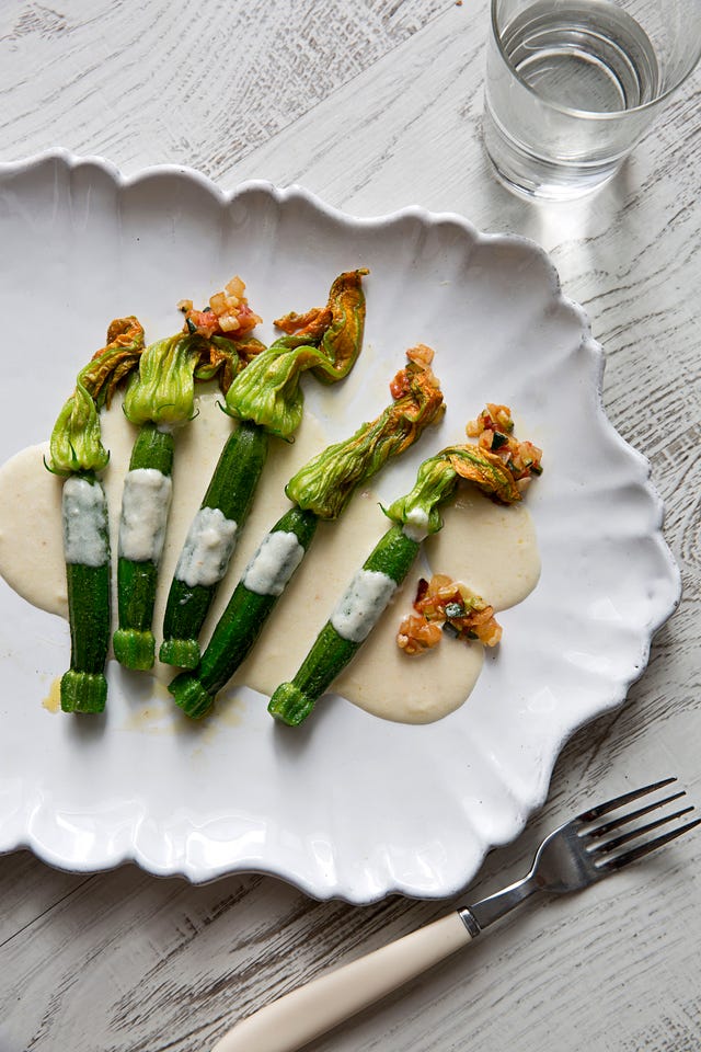 receta de flores de calabacín