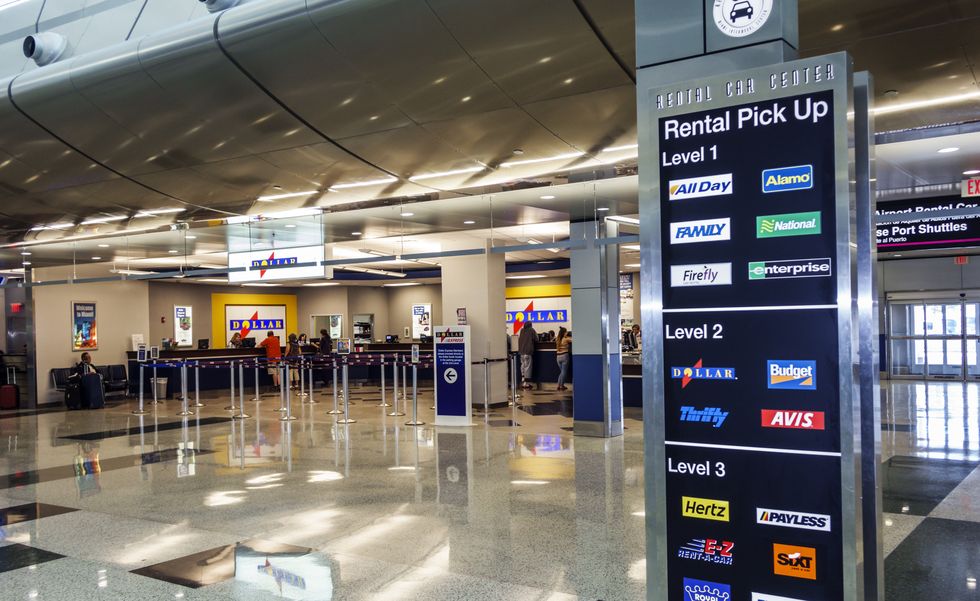 miami international airport, competing rental car services