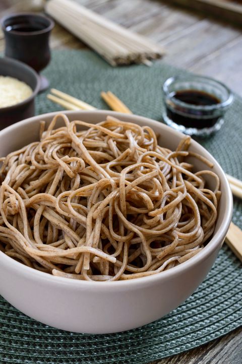 cold soba buckwheat noodles with sauce