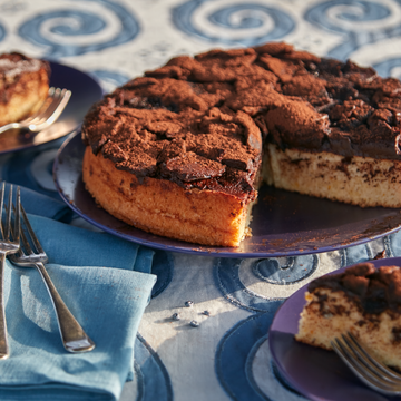 flourless orange almond cake with chocolate topping