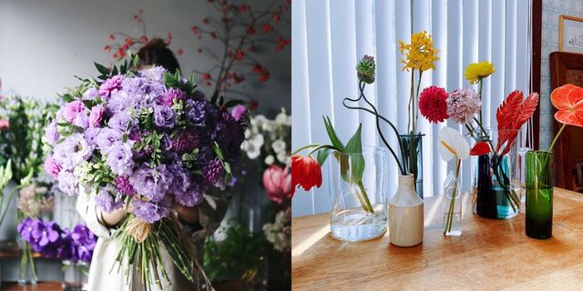 Flower, Flower Arranging, Floristry, Plant, Cut flowers, Floral design, Bouquet, Flowerpot, Purple, Pink, 