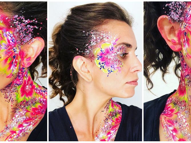 How To Recreate Floral Festival Facepaint Design – Festival Body Art Ideas