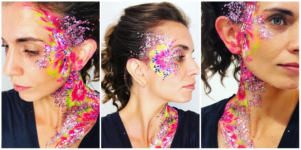 How To Recreate Floral Festival Facepaint Design – Festival Body