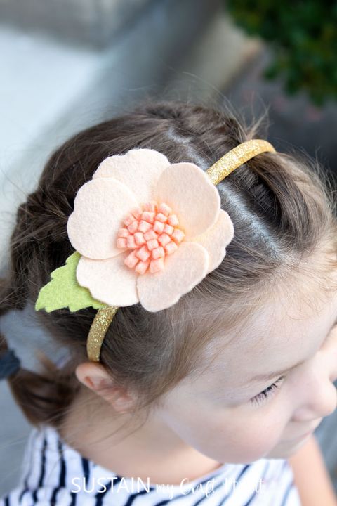 felt flower girl headband