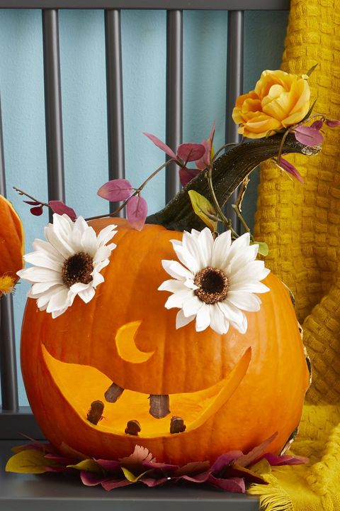 pumpkin carving ideas flowers
