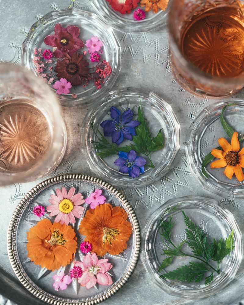 DIY Pressed Flower Coasters