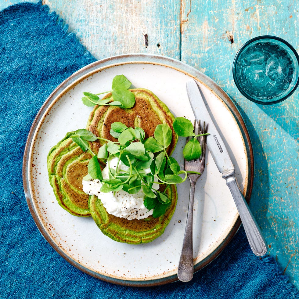 fluffy spinach pancakes