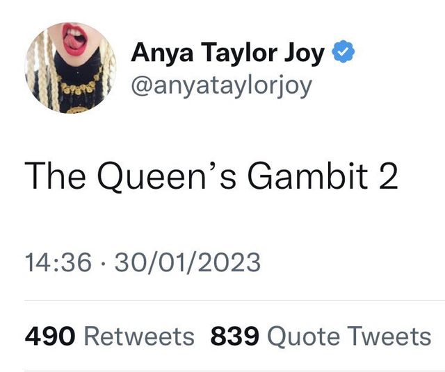 the queens gambit anya taylor joy