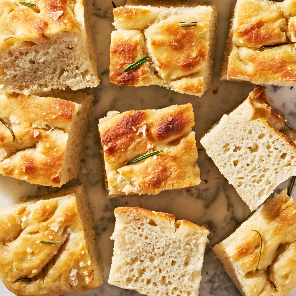 focaccia bread with flaky sea salt and rosemary