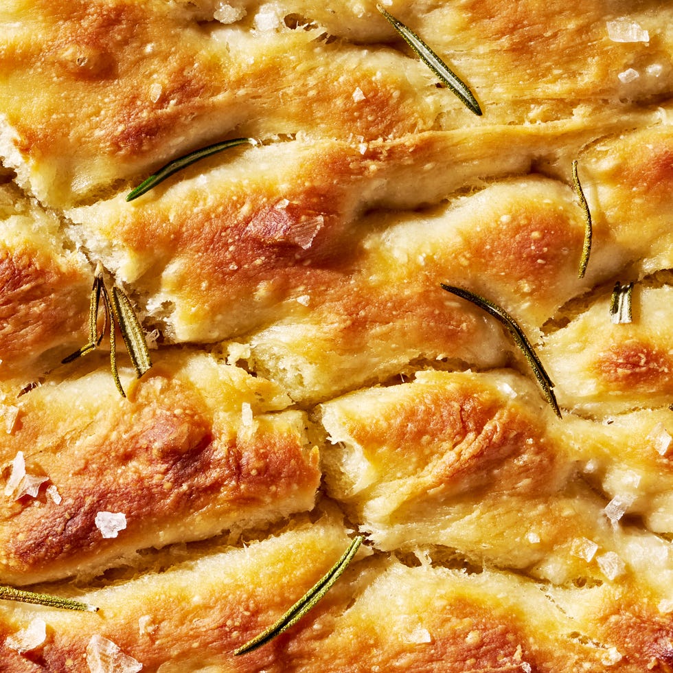focaccia bread with flaky sea salt and rosemary