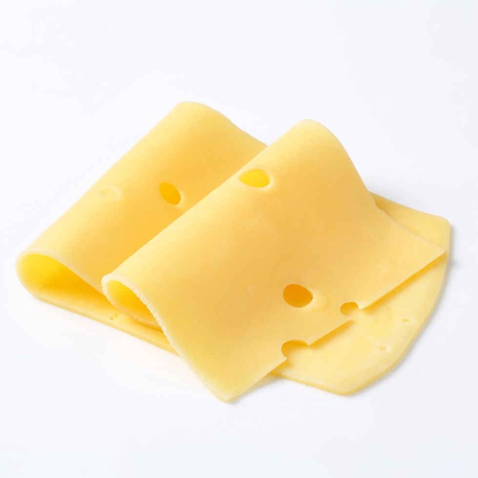 folded slices of cheese
