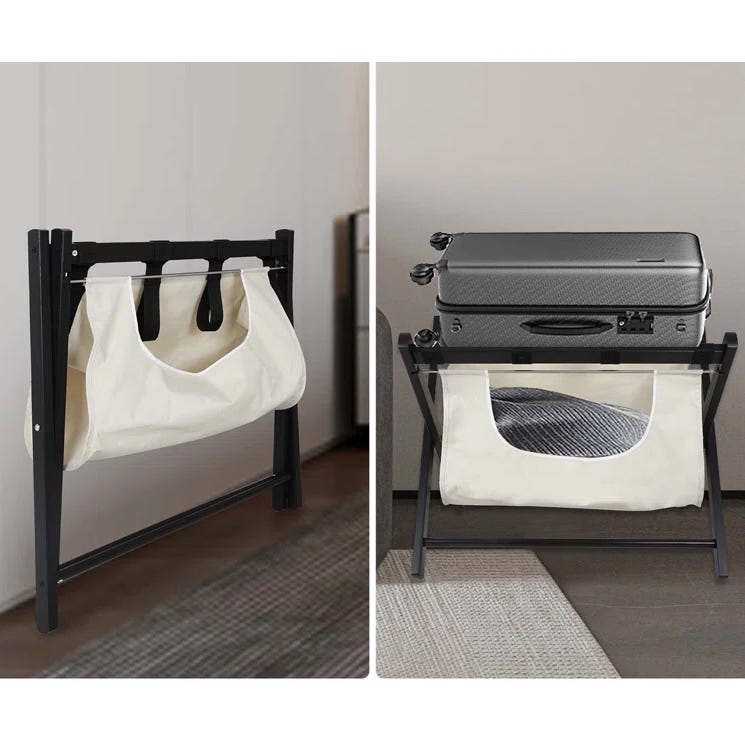 closet organization ideas luggage rack with storage