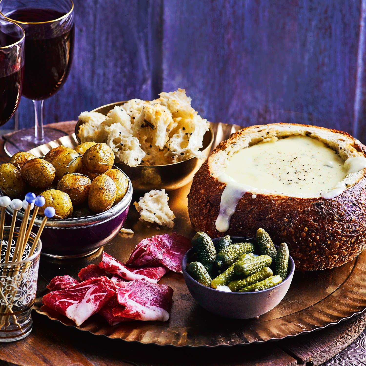 best canape recipes fondue cheese bowl