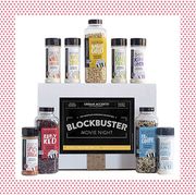 food for christmas gifts  blockbuster movie night popcorn kernels and seasoning gift set and flour shop assorted cake balls