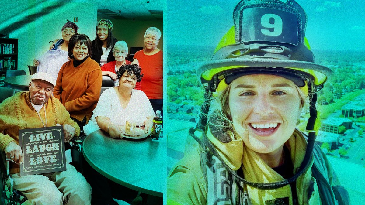 hospital patients and firefighter