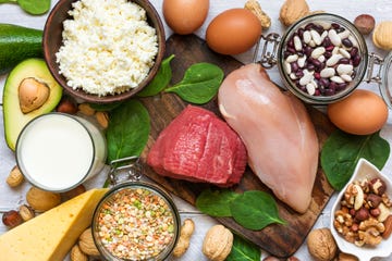 food high in protein healthy eating and diet concept