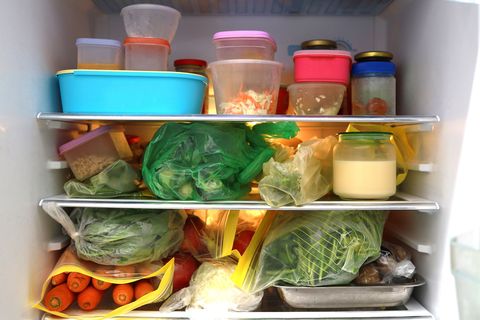 food inside a refrigerator