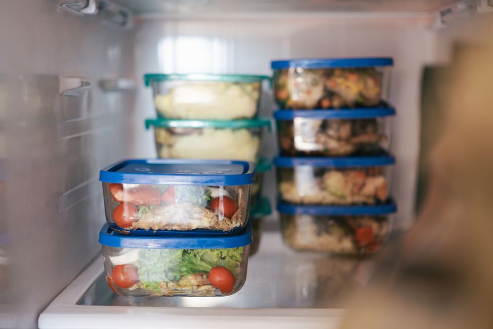food rations for the office in glass bowls delicious prepared lunches for a fitness diet healthy meal for a few days