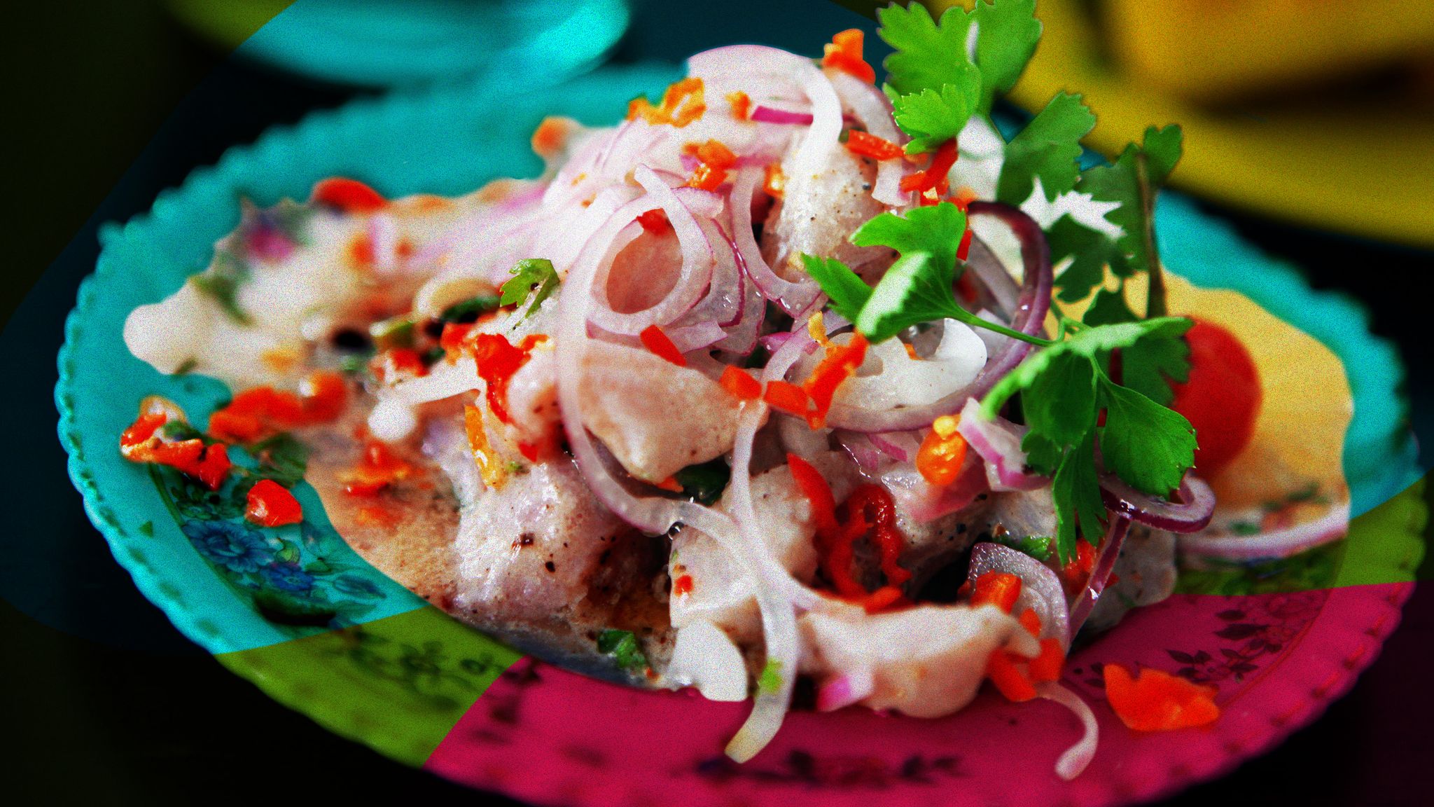 plate of ceviche