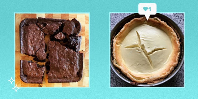 cake and brownie fails via instagram