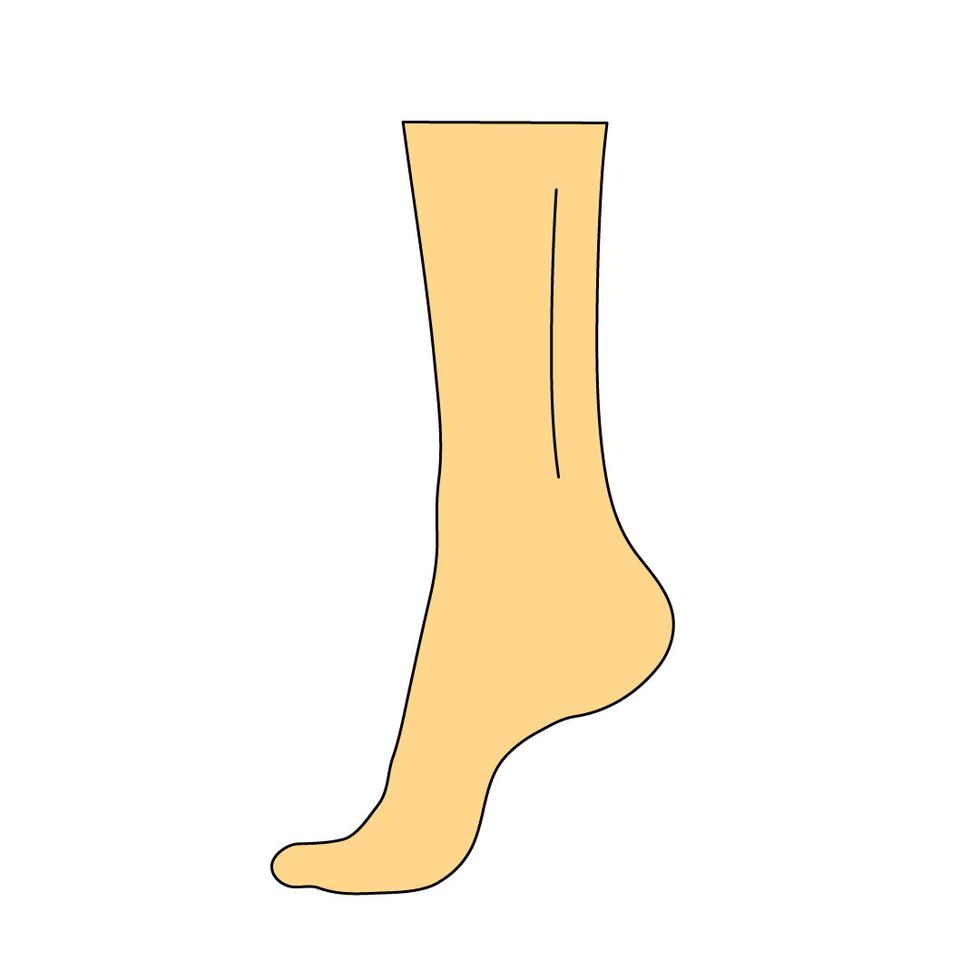 Footwear, Leg, Shoe, Joint, Human leg, Sock, Foot, Font, Boot, 