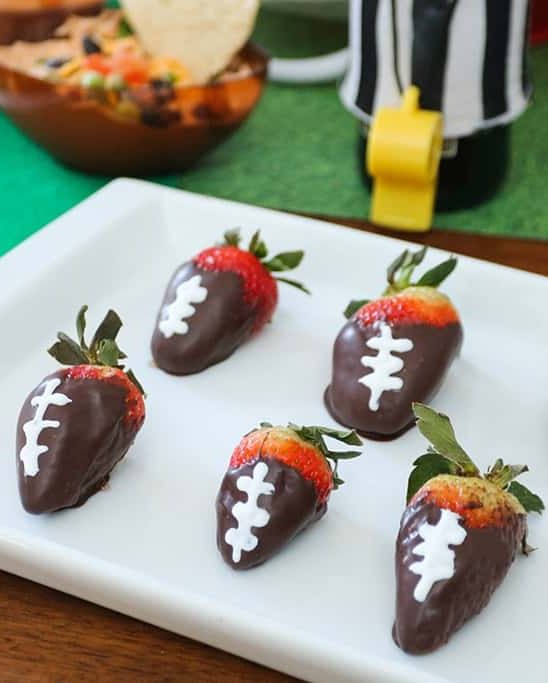 football decorations football chocolate covered strawberries
