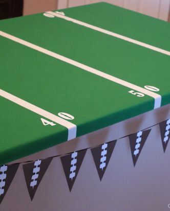 football decorations football field party table