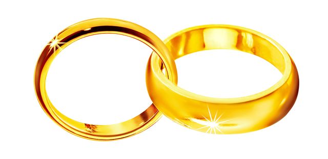 Yellow, Bangle, Fashion accessory, Jewellery, Metal, Ring, Wedding ring, Bracelet, Wedding ceremony supply, Circle, 