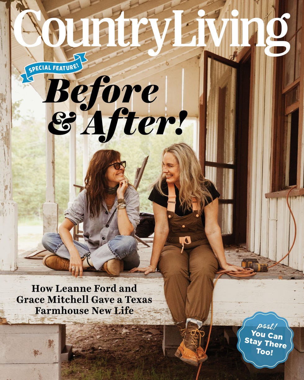 magazine cover featuring a farmhouse renovation theme