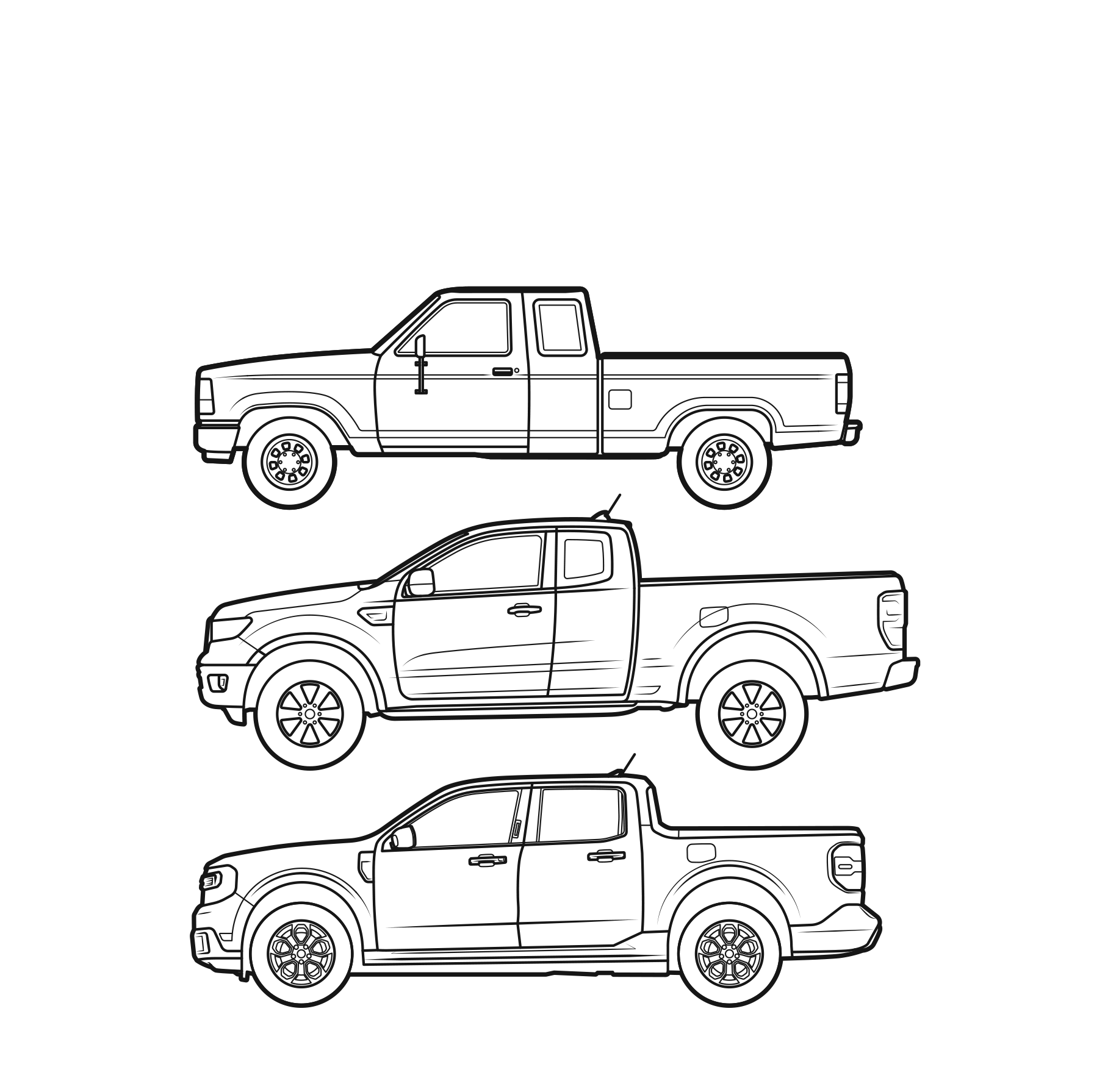 ford truck drawings easy