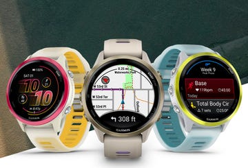 garmin smartwatches displaying fitness and navigation information