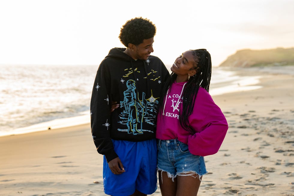 Michael Cooper Jr. as Justin Edwards and Lovie Simone as Keisha Clark forever