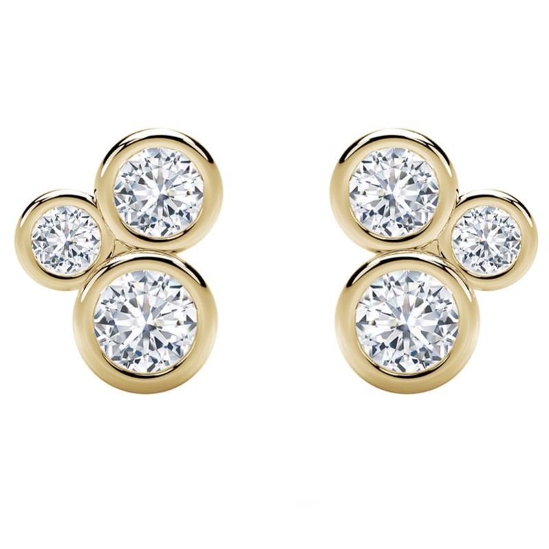 Diamond Halo Earrings - R.F. Moeller Jeweler