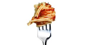 fork and spaghetti