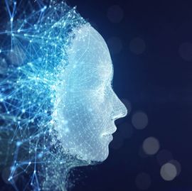 formation of ai robot face with network