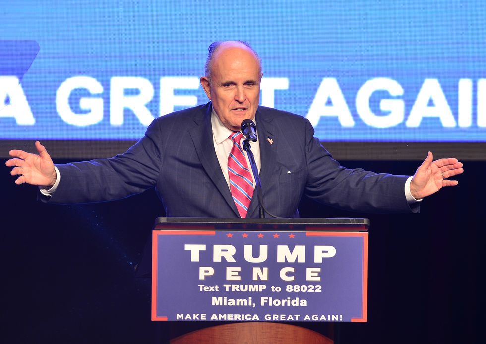 rudy giuliani at a donald trump for president rally