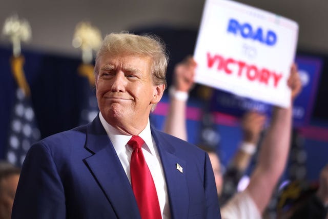 donald trump holds presidential campaign rally in green bay, wisconsin