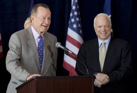 Former President George H.W. Bush Endorses McCain