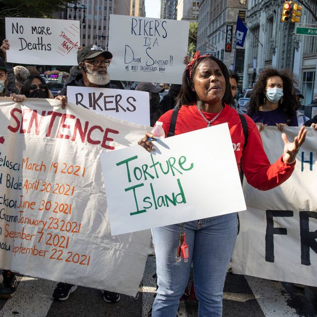 rikers island protest