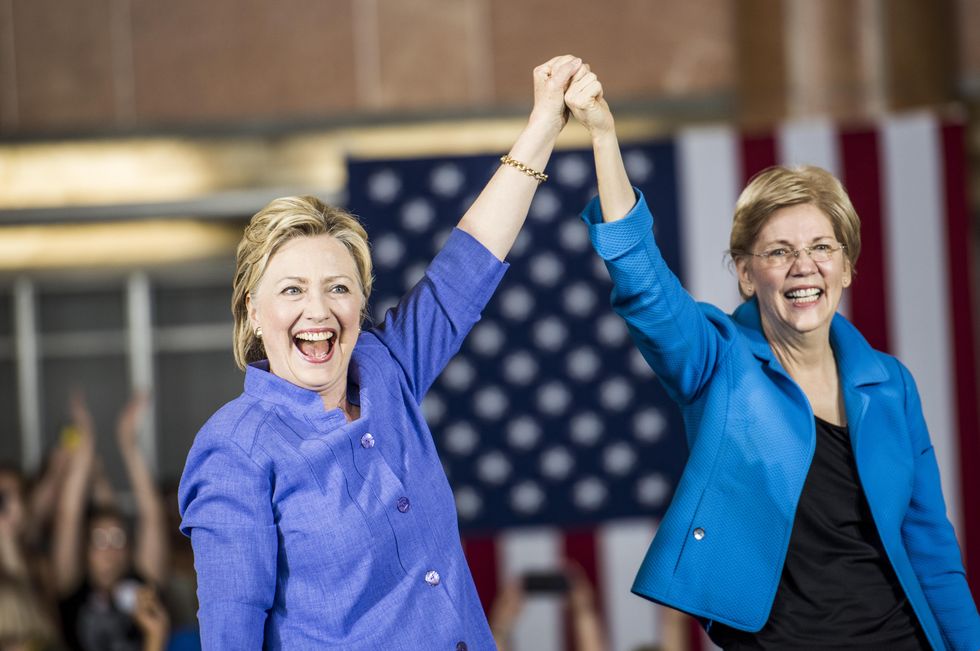 Elizabeth Warren and Hillary Clinton