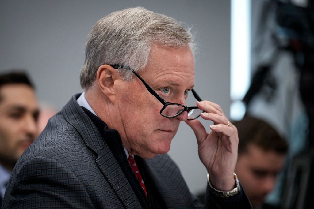 Is Mark Meadows Singing Sweet Melodies to the Feds About His Former Employer?