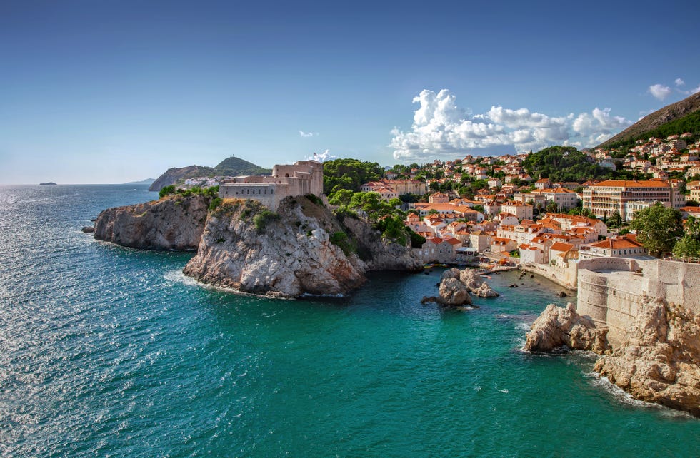 fort lovrijenac and west harbor, dubrovnik, croatia