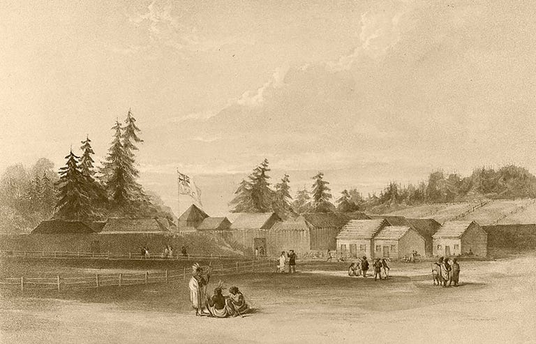 fort vancouver, 1845, applegate trail