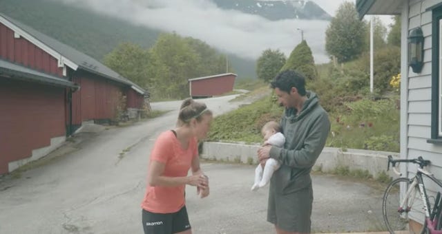 Emelie Forsberg y Kilian Jornet